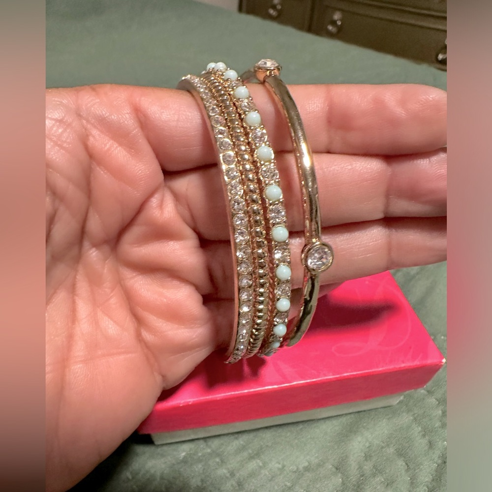 PREMIER DESIGN BANGLE SET GOLD TONE